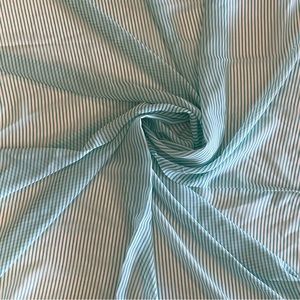 Blue and White  Striped Chiffon Sheer Fabric